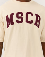 MEN'S OVERSIZED TEE - WOOD ASH MSCR COLLEGIATE