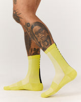 MEN'S PERFORMANCE SOCKS - LEMON BLACK