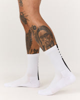 MEN'S PERFORMANCE SOCKS - WHITE BLACK