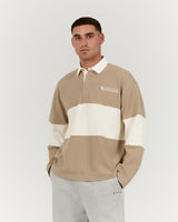 MENS PIQUE BOXY LONG SLEEVE POLO - MOSS PLAYOFF