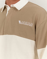 MENS PIQUE BOXY LONG SLEEVE POLO - MOSS PLAYOFF