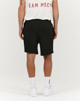 MENS PIQUE REGULAR SHORTS - BLACK PREMIERE