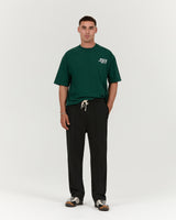 MENS PIQUE STRAIGHT LEG PANT - BLACK PREMIERE
