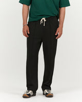 MENS PIQUE STRAIGHT LEG PANT - BLACK PREMIERE