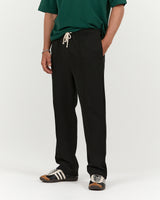 MENS PIQUE STRAIGHT LEG PANT - BLACK PREMIERE