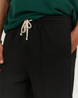 MENS PIQUE STRAIGHT LEG PANT - BLACK PREMIERE