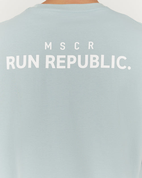 MENS RUN REPUBLIC TEE - MIST