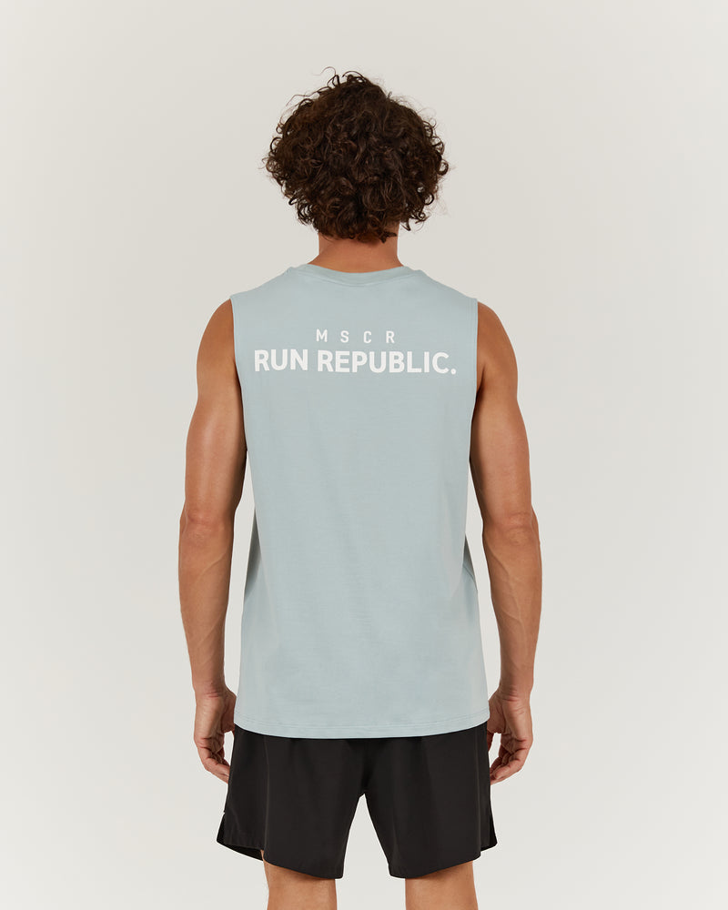 MENS RUN REPUBLIC TANK - MIST