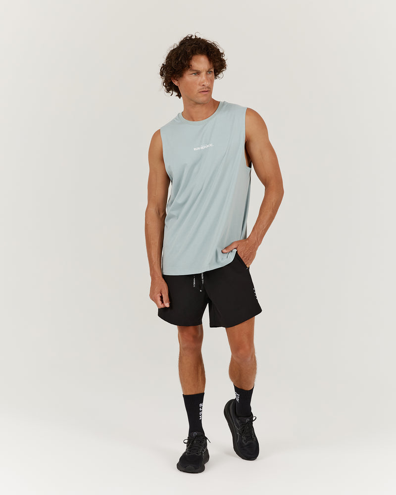 MENS RUN REPUBLIC TANK - MIST