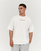MENS SLUB OVERSIZED TEE - PORCELAIN SLAMDUNK