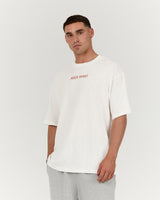 MENS SLUB OVERSIZED TEE - PORCELAIN SLAMDUNK