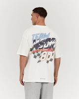 MENS SLUB OVERSIZED TEE - PORCELAIN SLAMDUNK