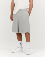 MENS TERRY BAGGY SWEATSHORTS - GREY MARLE BASELINE