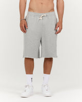 MENS TERRY BAGGY SWEATSHORTS - GREY MARLE BASELINE