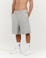 MENS TERRY BAGGY SWEATSHORTS - GREY MARLE BASELINE