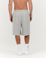 MENS TERRY BAGGY SWEATSHORTS - GREY MARLE BASELINE