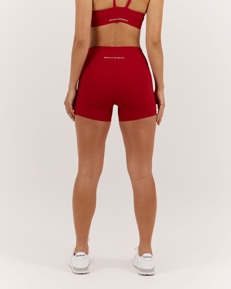 LUXE MINI SHORTS - CHERRY