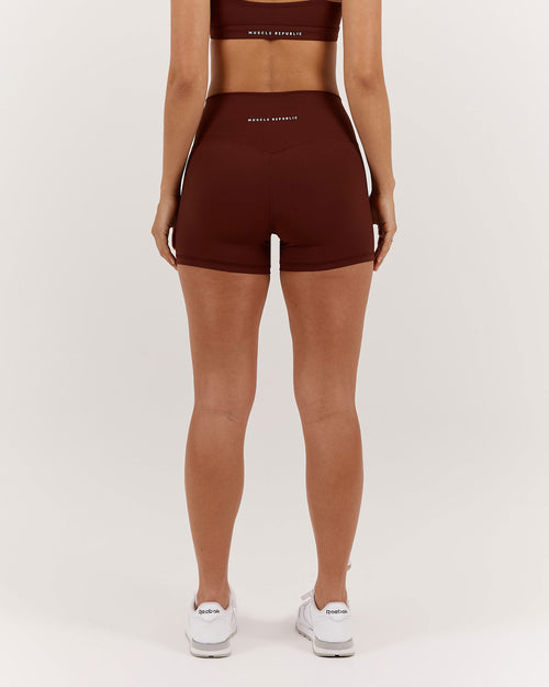 LUXE MINI SHORTS - CHOCOLATE