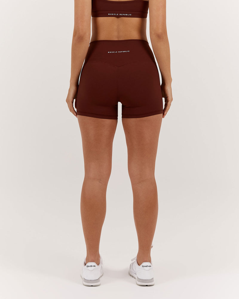 LUXE MINI SHORTS - CHOCOLATE