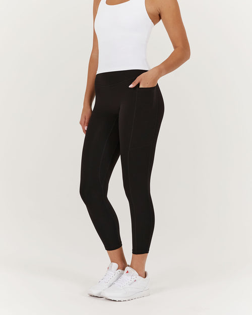 MOTION POCKET LEGGINGS 24" - BLACK