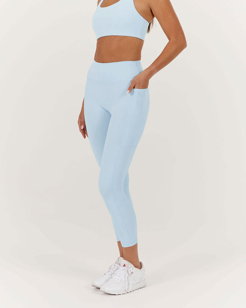 MOTION POCKET LEGGINGS 24" - ICE BLUE