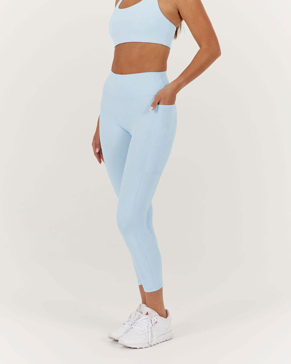 MOTION POCKET LEGGINGS 24" - ICE BLUE