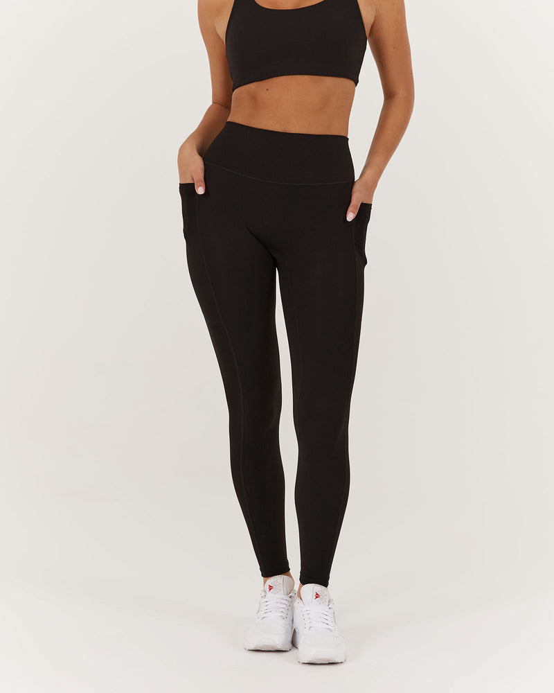 MOTION POCKET LEGGINGS 28" - BLACK