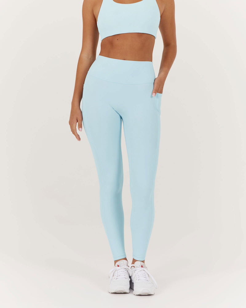 MOTION POCKET LEGGINGS 28" - ICE BLUE