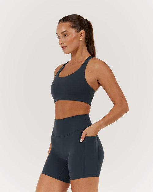 MOTION RACER BACK BRA - STORM