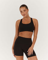 MOTION RACER BACK BRA - BLACK