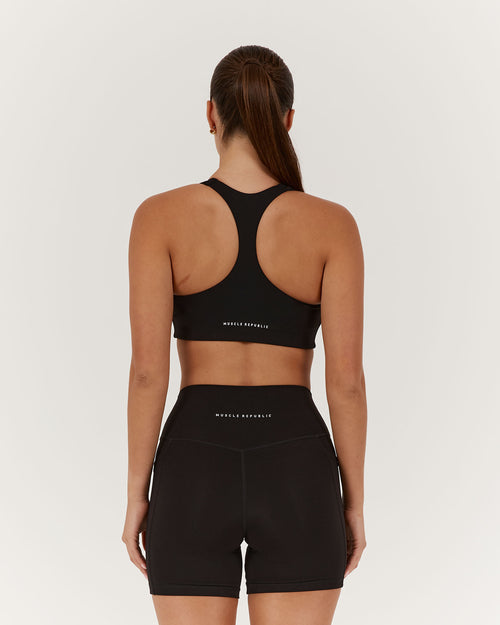 MOTION RACER BACK BRA - BLACK