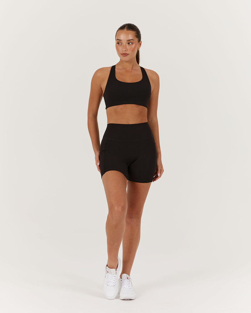 MOTION RACER BACK BRA - BLACK