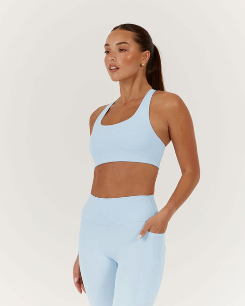 MOTION RACER BACK BRA - ICE BLUE