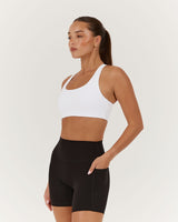 MOTION RACER BACK BRA - WHITE