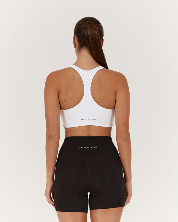 MOTION RACER BACK BRA - WHITE