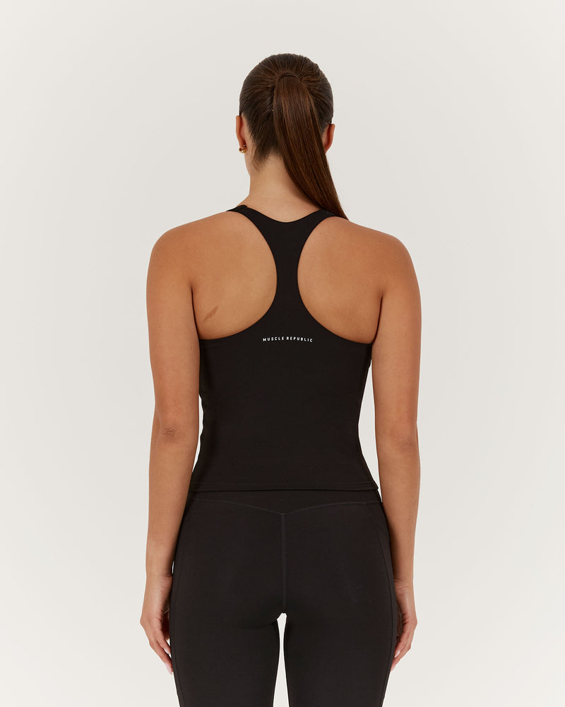 MOTION RACER BACK TOP - BLACK