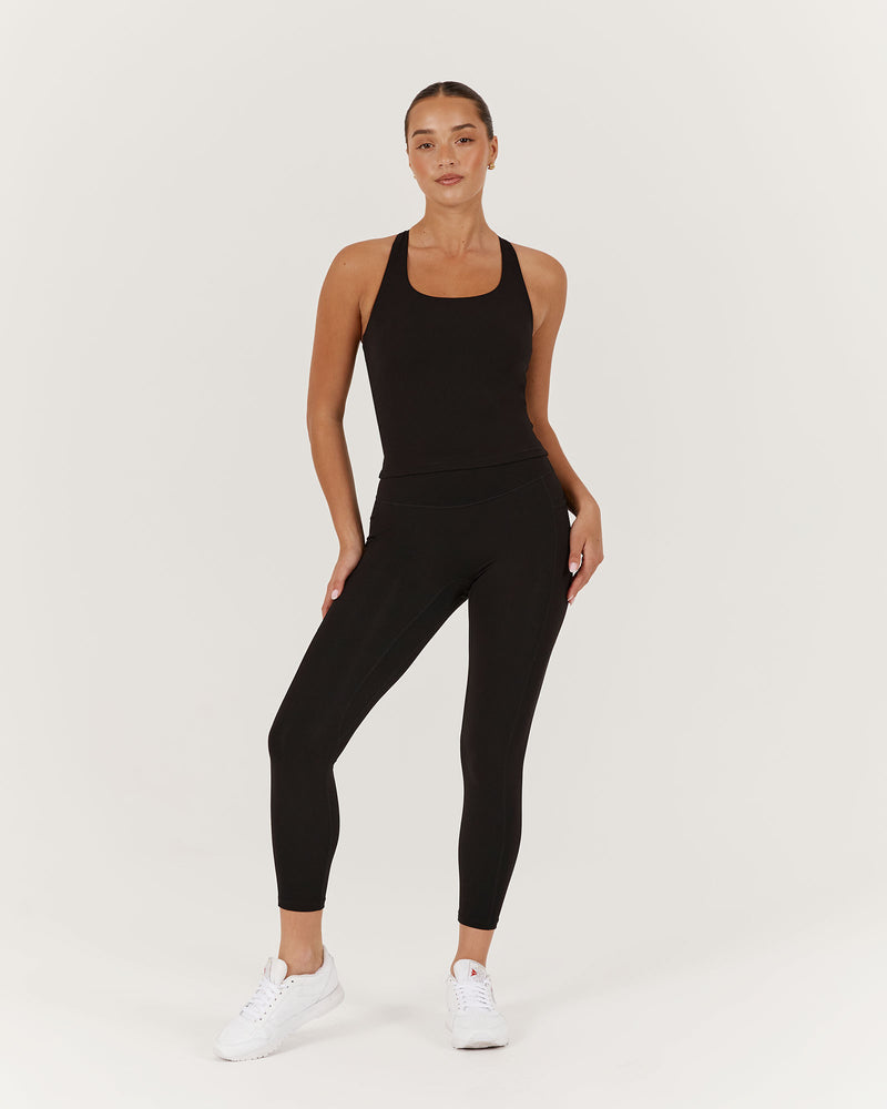 MOTION RACER BACK TOP - BLACK