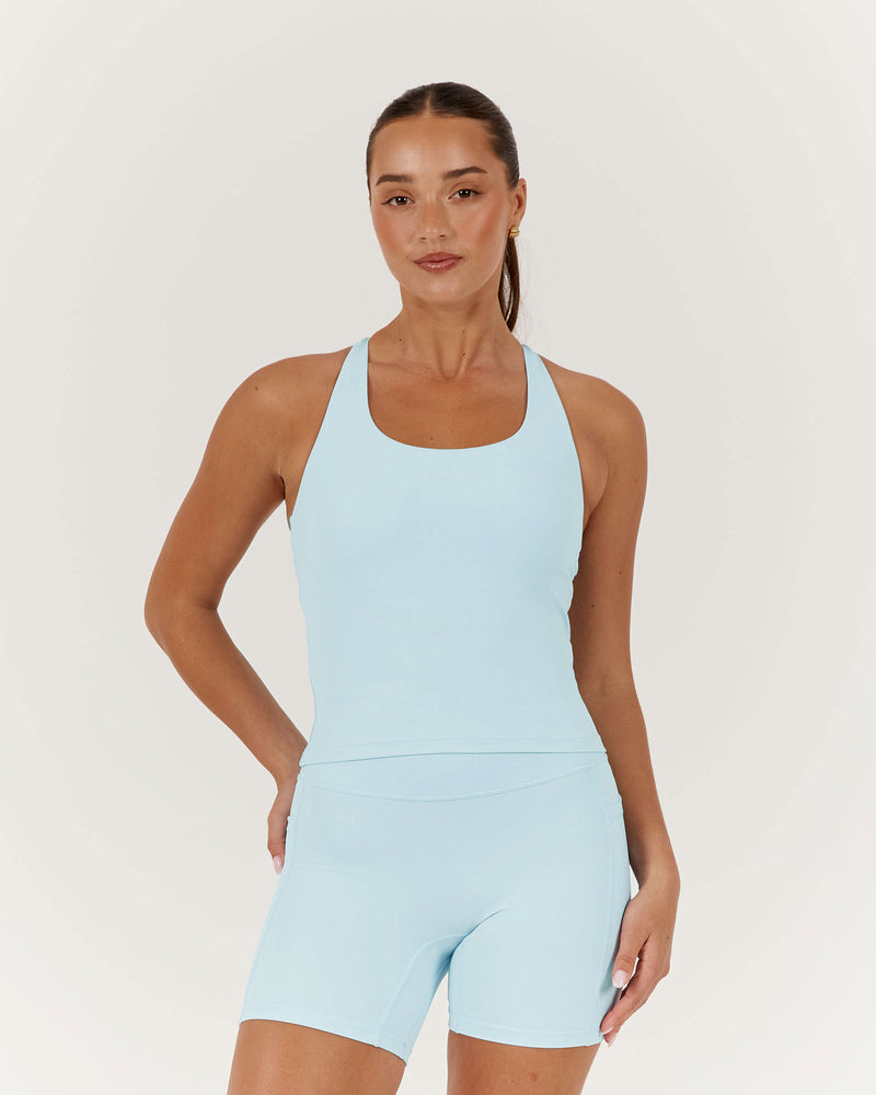 MOTION RACER BACK TOP - ICE BLUE