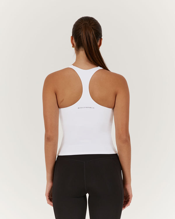 MOTION RACER BACK TOP - WHITE