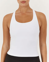 MOTION RACER BACK TOP - WHITE