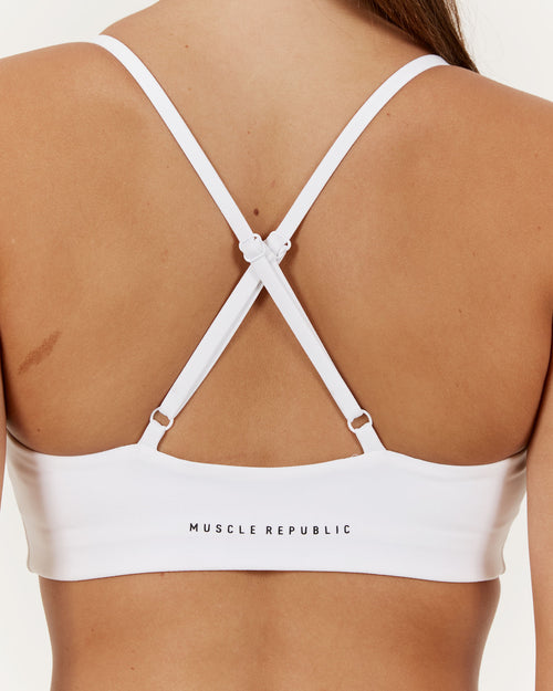 MOTION THIN STRAP BRA - WHITE