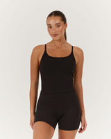 MOTION THIN STRAP TOP - BLACK