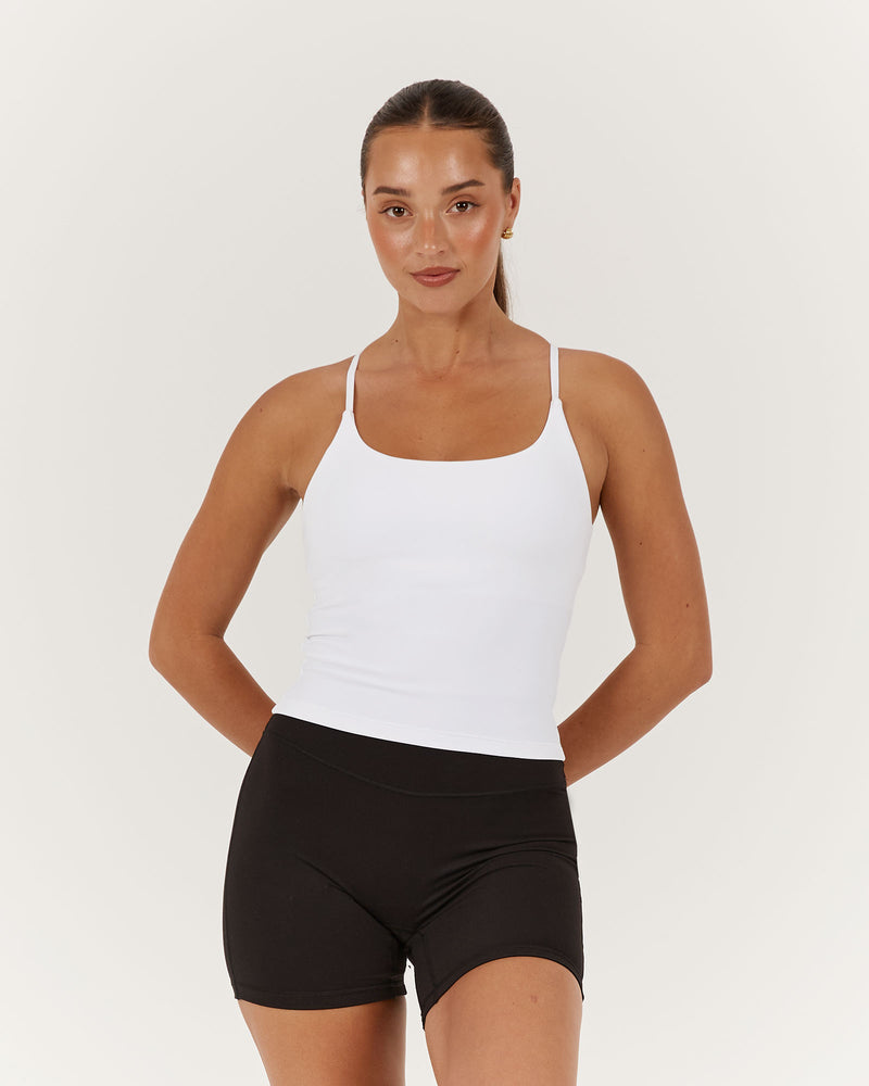 MOTION THIN STRAP TOP - WHITE