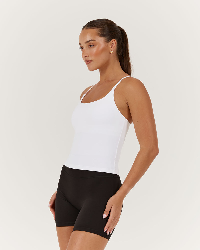 MOTION THIN STRAP TOP - WHITE