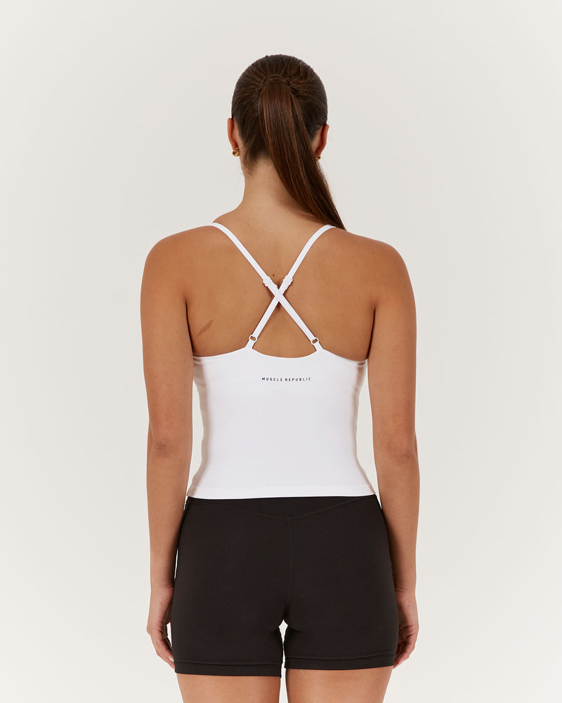 MOTION THIN STRAP TOP - WHITE