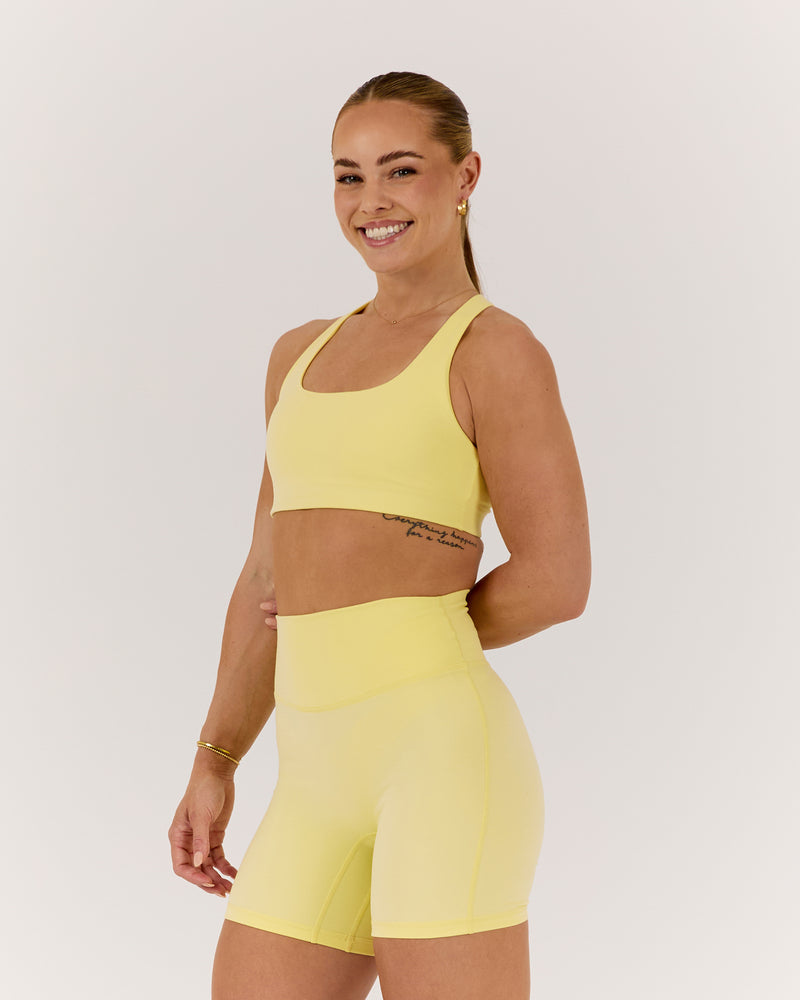 MOTION 360 CROSS BACK BRA - LEMON