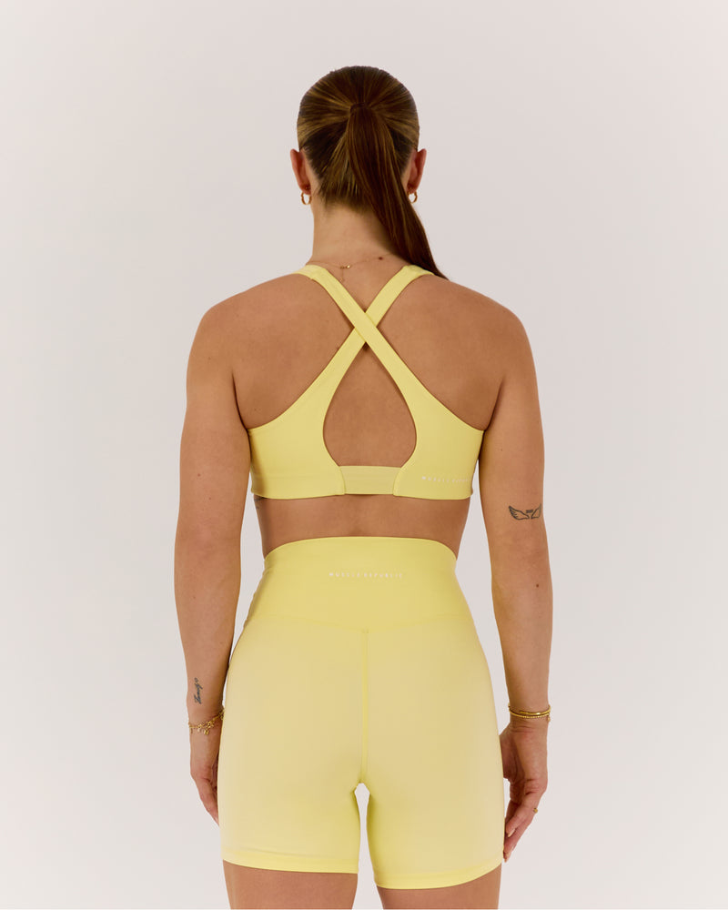 MOTION 360 CROSS BACK BRA - LEMON