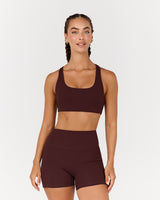MOTION 360 CROSS BACK BRA - RAISIN