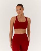 MOTION 360 CROSS BACK BRA - SCARLET