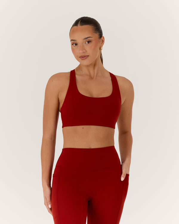 MOTION 360 CROSS BACK BRA - SCARLET